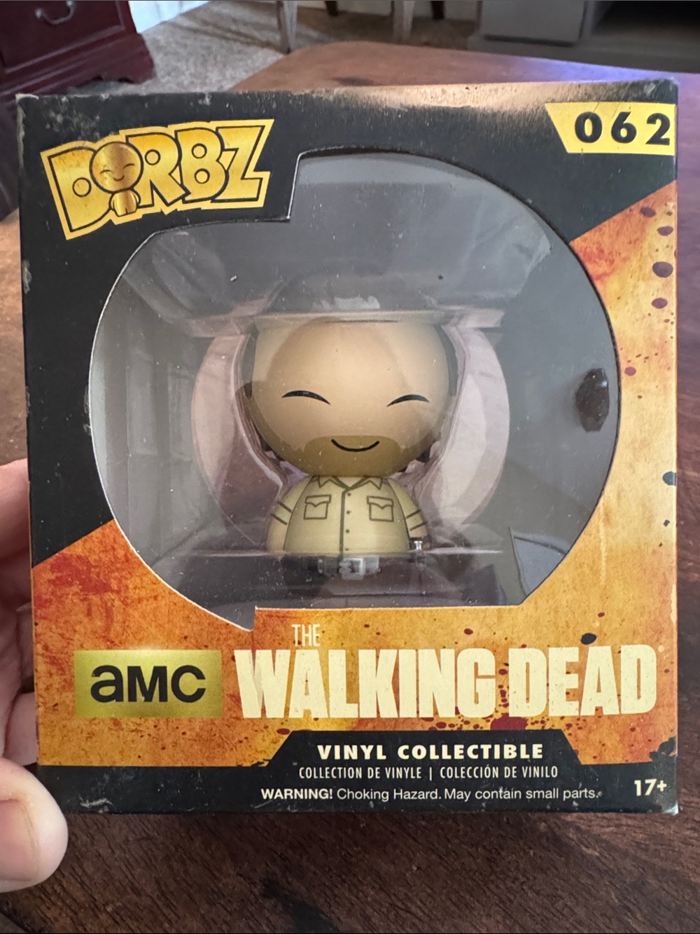 NIB Funko Dorbz The Walking Dead Vinyl Figure Rick Grimes- Yellow, Black, Tan